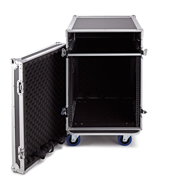 Trojan Pro 12U Heavy-Duty Wheeled Mixer Rack Flight Case
