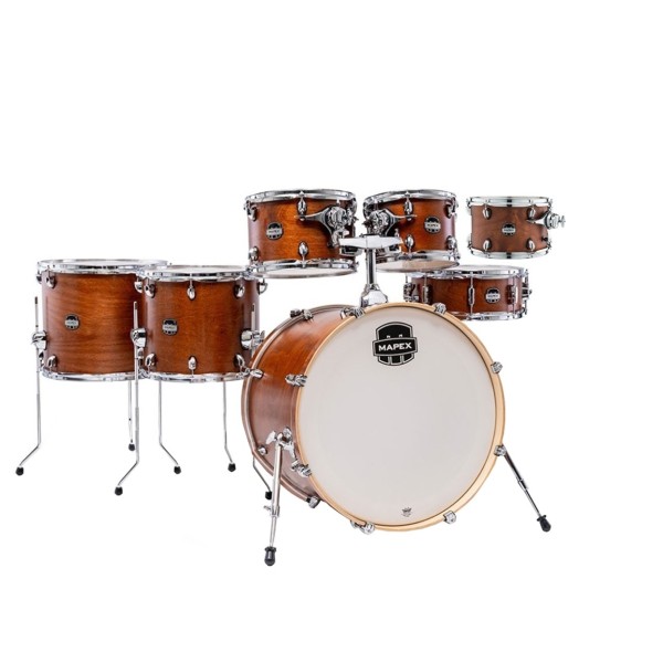 Mapex Mars Maple 22'' 7pc Studioease Shell Pack, Merlot Satin
