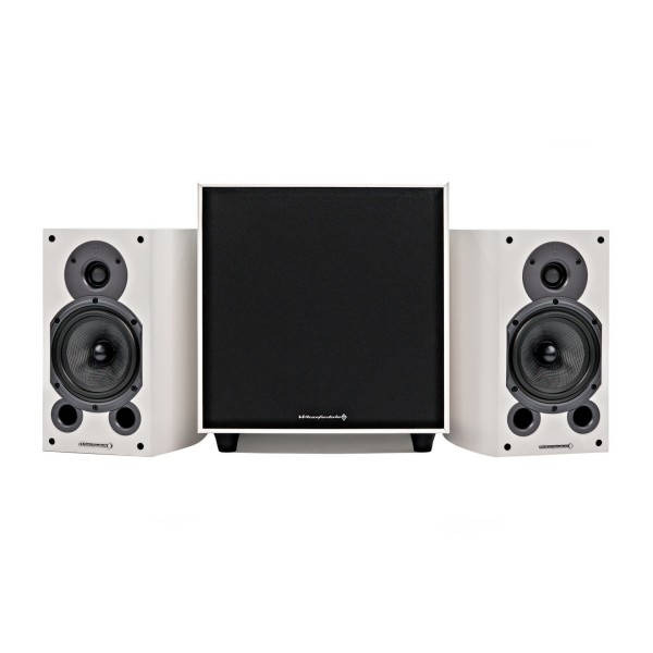 Wharfedale Diamond 9.1 and SW-150 Speaker Package, White