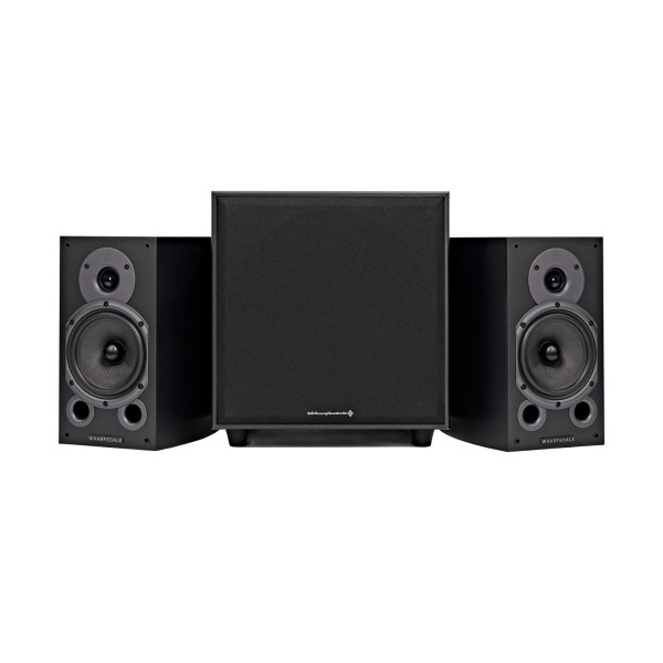 Wharfedale Diamond 9.1 and SW-150 Speaker Package, Carbon Fibre 