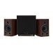 Wharfedale Diamond 9.1 en SW-150 luidspeakerpakket, walnoot