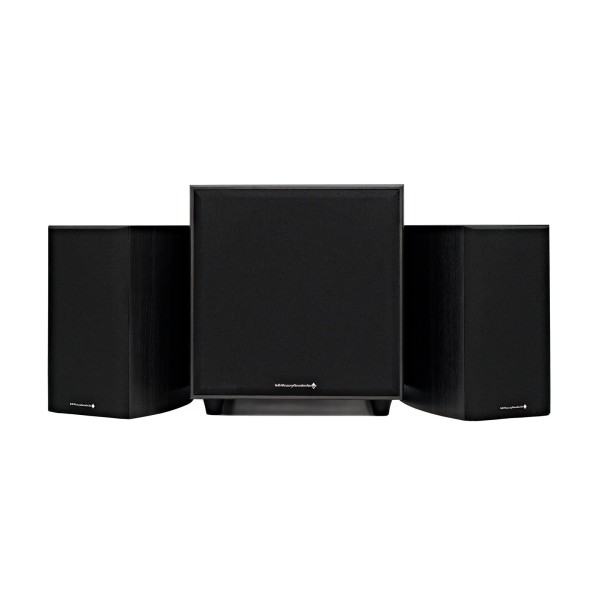 Wharfedale Diamond 9.1 and SW-150 Speaker Package, Black - Grilles Attached