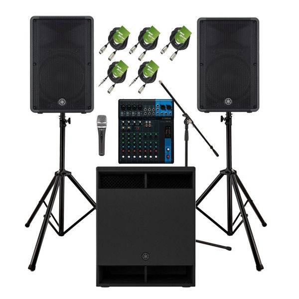 Yamaha DBR15 Complete PA System Bundle