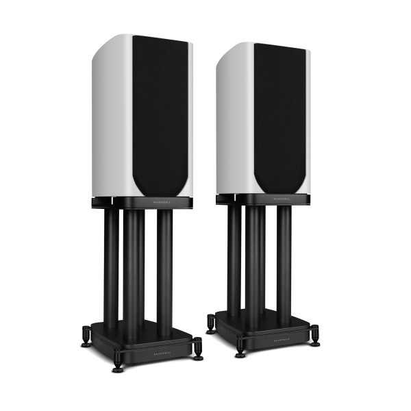 Wharfedale EVO 5.2 Standmount Speakers (Pair), White with Stands 1 