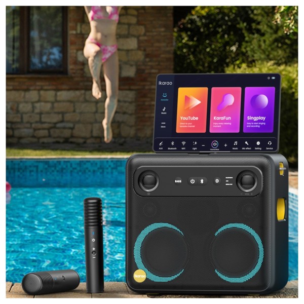 IKARAO Break X2 Karaoke Machine with Wireless Microphones - Lifestyle