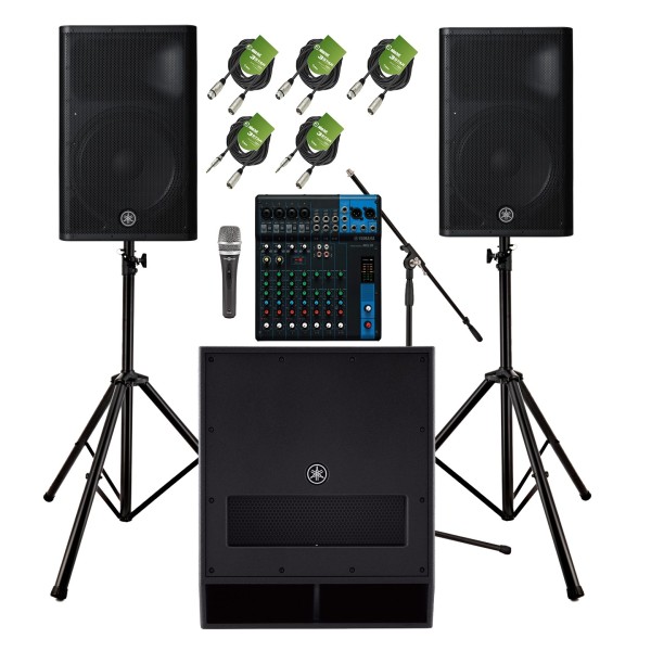 Yamaha DXR15mkII Complete PA System Bundle