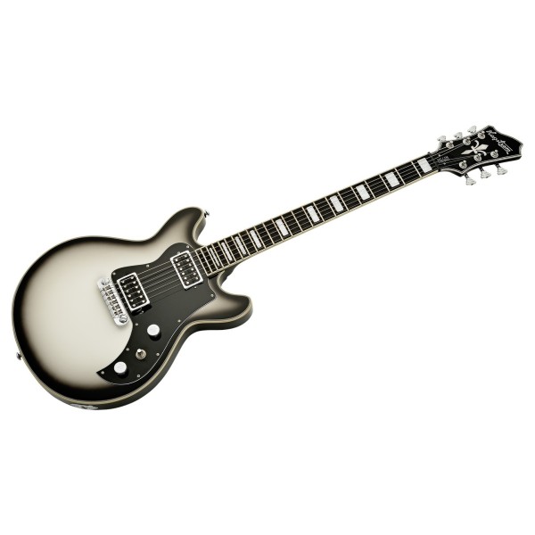 Hagstrom Megin, Grey Burst - angled shot