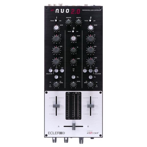 ECLER NUO 2.0 DJミキサー 動作品 Ecler NUO 2.0 - 2 Channel Scratch Mixer at Gear4music