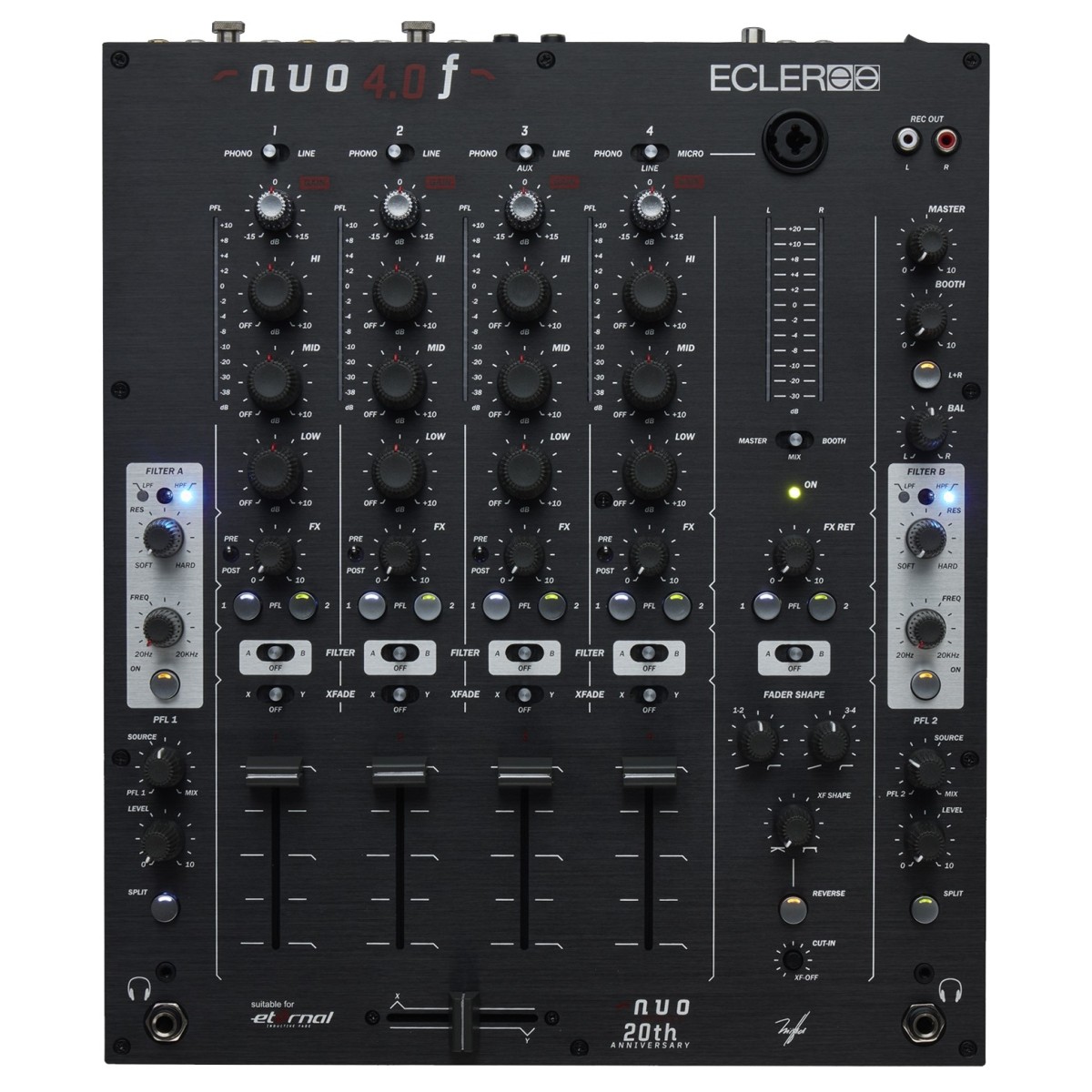 Click to view product details and reviews for Ecler Nuo 40f 4 Channel Analog Mixer Black.