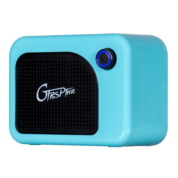 Mooer GCA5 GTRS PTNR Partner Mini Bluetooth Amp, Blue - Angled