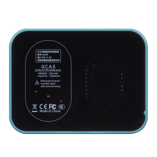 Mooer GCA5 Partner Mini Bluetooth Amplifier, Blue - Rear