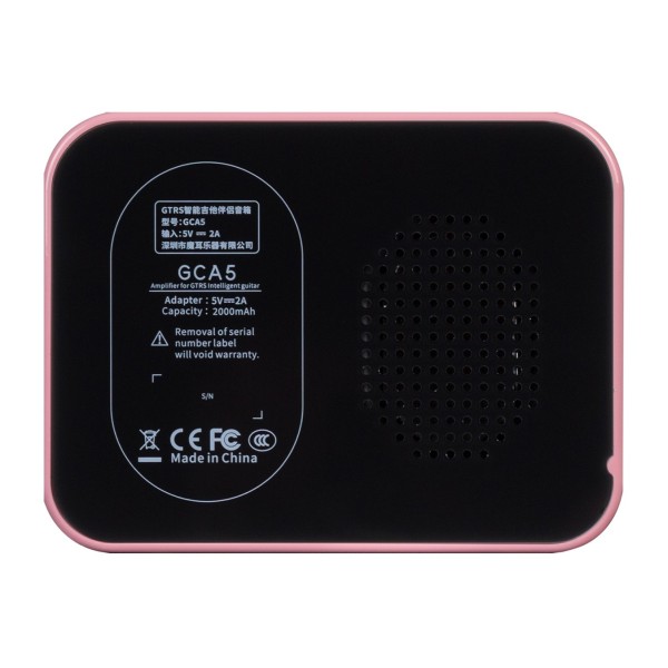 Mooer Partner Mini Bluetooth Amp, Pink - Rear