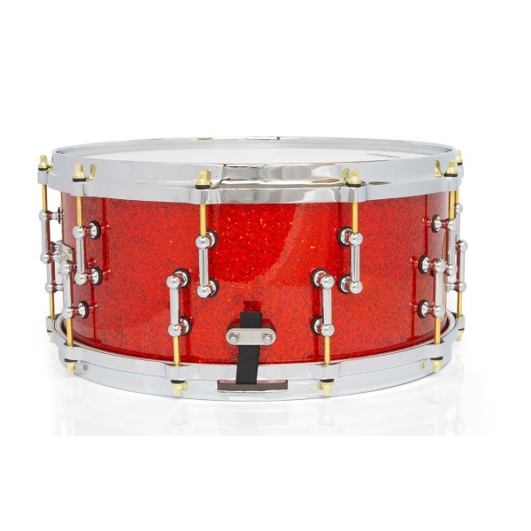 SJC Drums 25th Anniversary 14 x 6.5'' Snare Drum, Tangerine Glitter