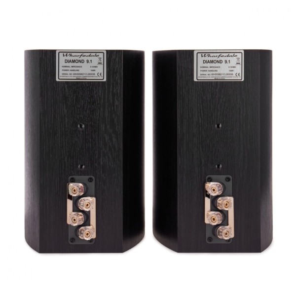 Wharfedale Diamond 9.1 Bookshelf Speakers (Pair), Black rear 