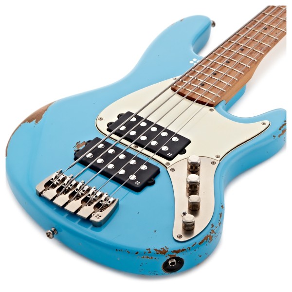 Sandberg California TM2 5-String, Hardcore Aged Marley Blue - lower bout