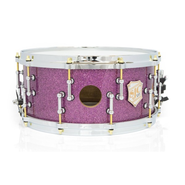 SJC Drums 25th Anniversary 14 x 6.5'' Snare Drum, Purple Glitter