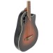 Applause AEB4 Mid Cutaway Acoustic Bass, Honeyburst Satin - left side