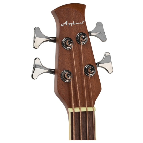 Applause AEB4 Mid Cutaway Acoustic Bass, Honeyburst Satin - headstock
