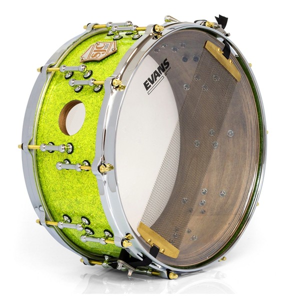 SJC Drums 25th Anniversary 14 x 6.5'' Snare Drum, Lime Glitter