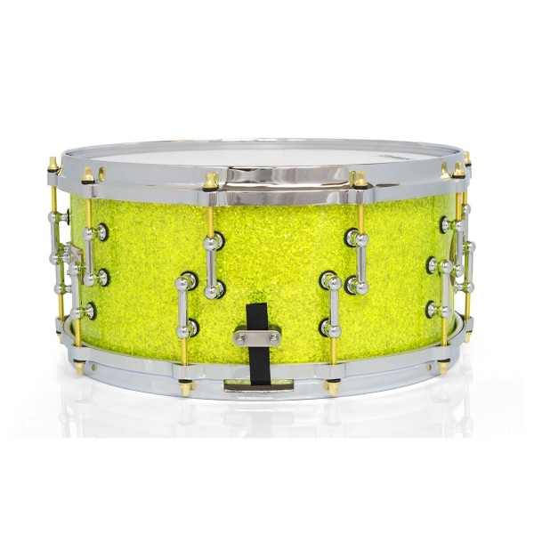 SJC Drums 25th Anniversary 14 x 6.5'' Snare Drum, Lime Glitter