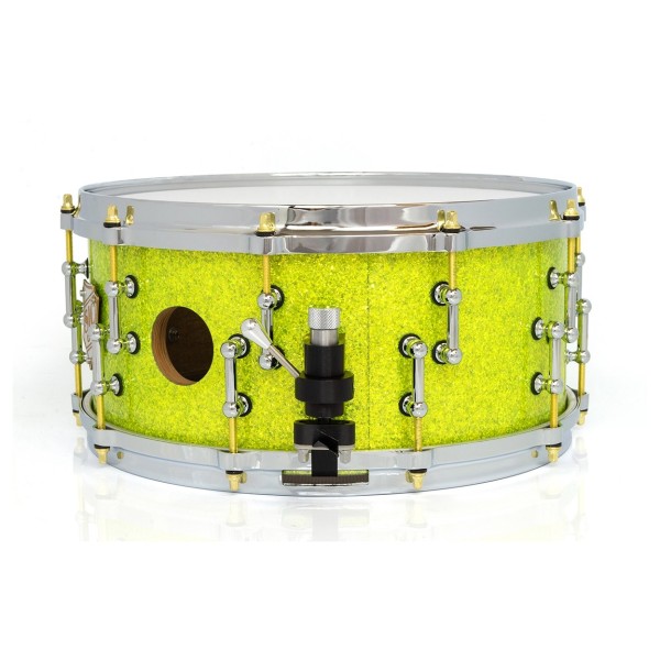 SJC Drums 25th Anniversary 14 x 6.5'' Snare Drum, Lime Glitter