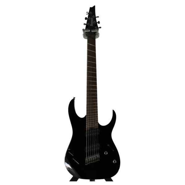 中古品 Ibanez RGMS7-BK 7-String Ibanez RGMS7 Multi Scale 7 String, Black - Secondhand at Gear4music