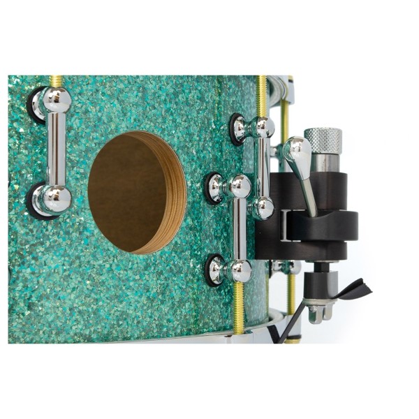 SJC Drums 25th Anniversary 14 x 6.5'' Snare Drum, Turquoise Glitter