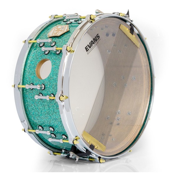 SJC Drums 25th Anniversary 14 x 6.5'' Snare Drum, Turquoise Glitter
