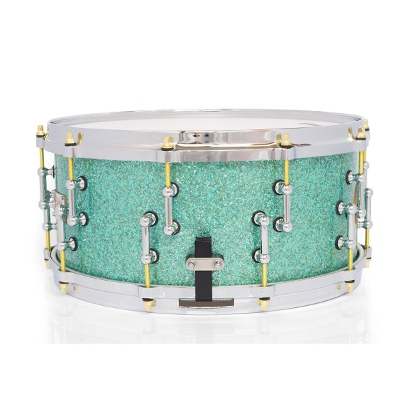 SJC Drums 25th Anniversary 14 x 6.5'' Snare Drum, Turquoise Glitter