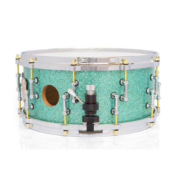 SJC Drums 25th Anniversary 14 x 6.5'' Snare Drum, Turquoise Glitter