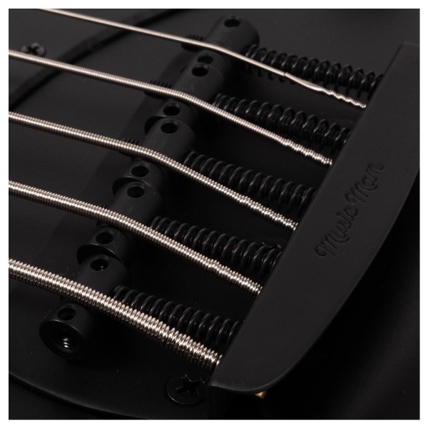 Music Man DarkRay 5 String, Stealth Black - bridge