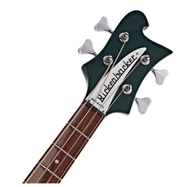 Rickenbacker 4030S Short Scale Bass, Midnight Green - headstock