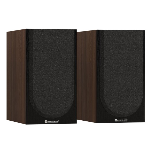 Monitor Audio Bronze 50 7G Bookshelf Speakers, Walnut - main grille 