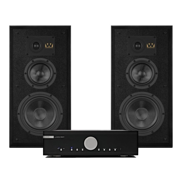 Musical Fidelity M6si Amplifier & Wharfedale Super Linton Heritage Speakers Hi-Fi Bundle, Black
