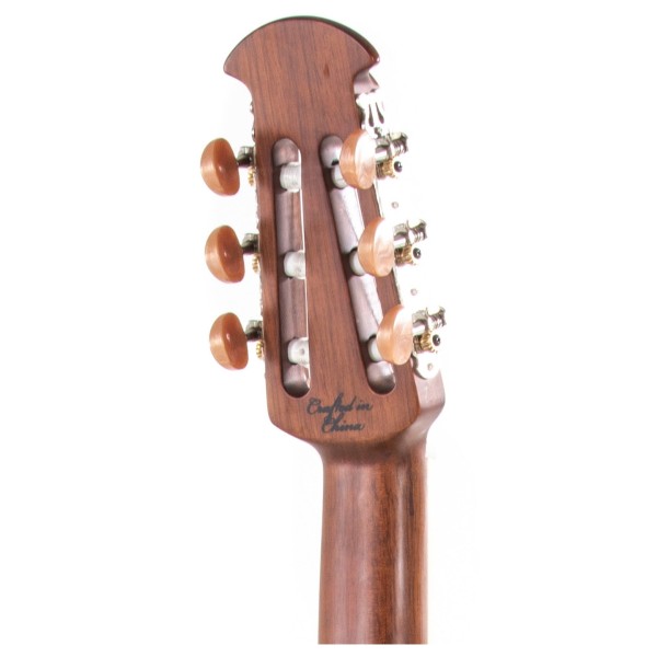 Ovation CS24 Celebrity Standard Nylon, Natural - back of headstock