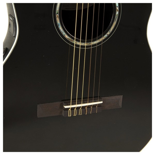 Ovation CS24 Celebrity Standard Nylon, Black Gloss - bridge