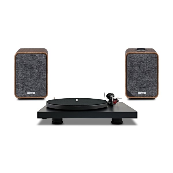 Pro-Ject Debut Carbon EVO Turntable & Ruark Audio MR1 MK3 Bookshelf Speaker Bundle, Walnut