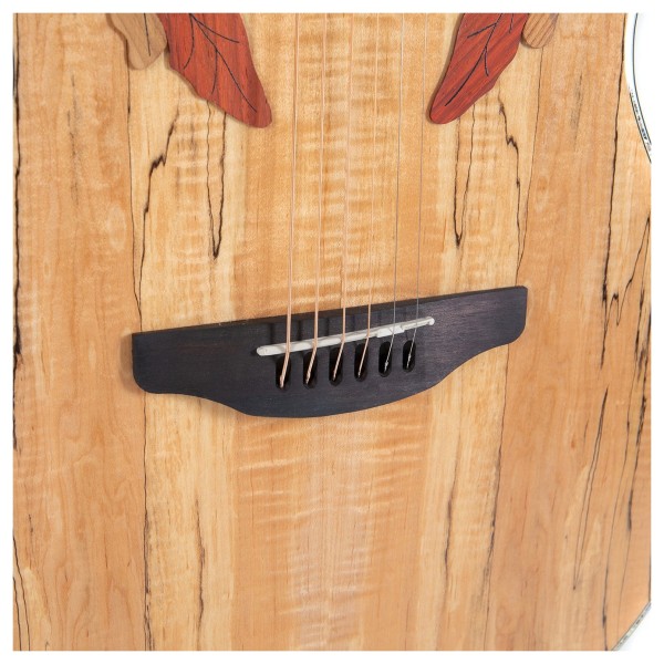 Ovation CE44P Celebrity Elite Plus, Natural Spalted Maple - bridge