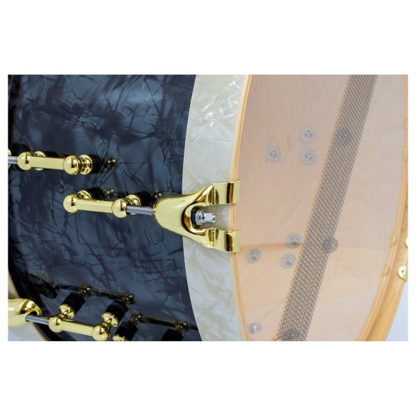 SJC Drums 14 x 8" Custom Snare, Black & Aged White Pearl