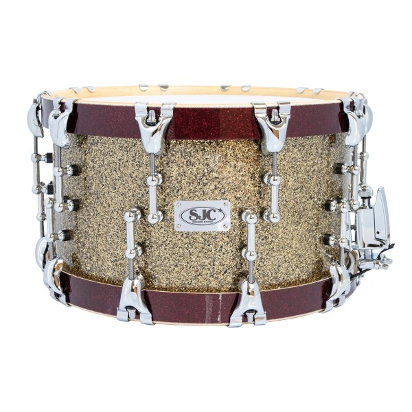 SJC Drums 14 x 8" Custom Snare, Ginger & Merlot Glitter