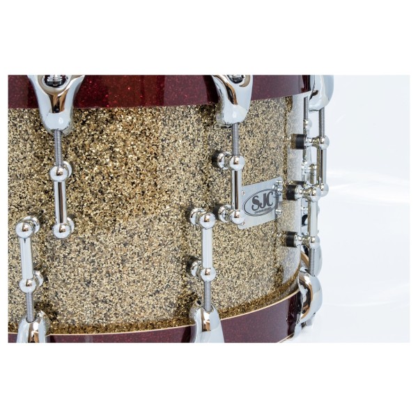 SJC Drums 14 x 8" Custom Snare, Ginger & Merlot Glitter