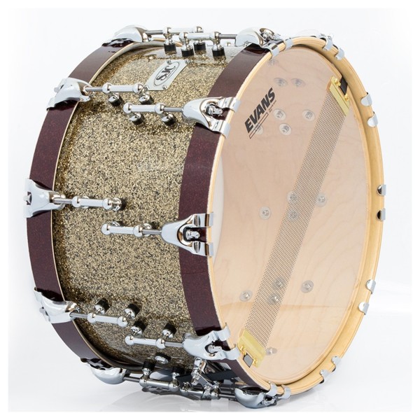 SJC Drums 14 x 8" Custom Snare, Ginger & Merlot Glitter