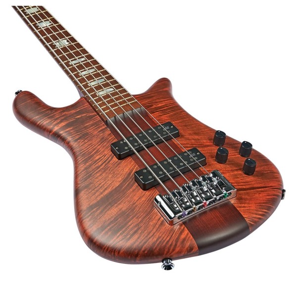 Spector Euro 5 RST Limited Active 5 String Bass, Sienna Stain Matte - angled shot