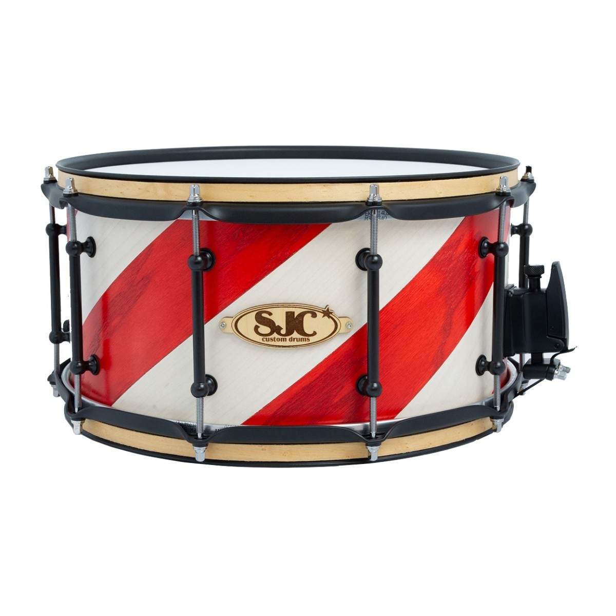 Click to view product details and reviews for Sjc Drums 14 X 7 Custom Snare Red White Barbershop.