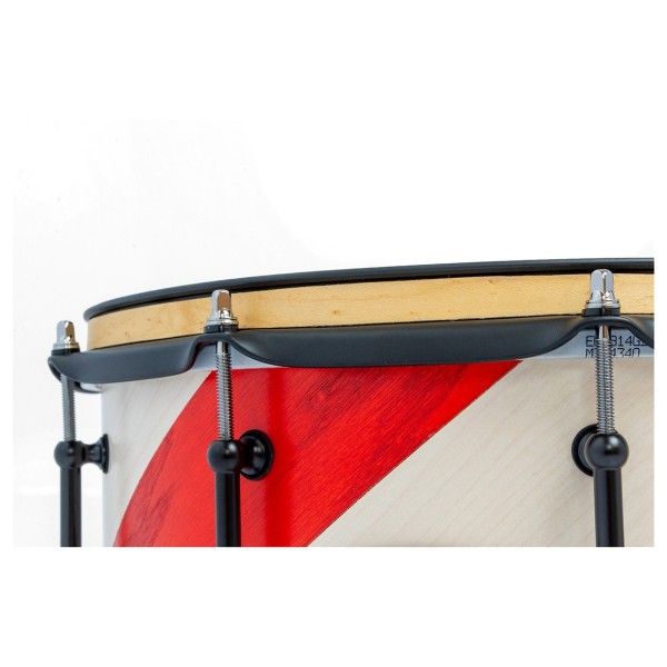SJC Drums 14 x 7" Custom Snare, Red & White Barbershop