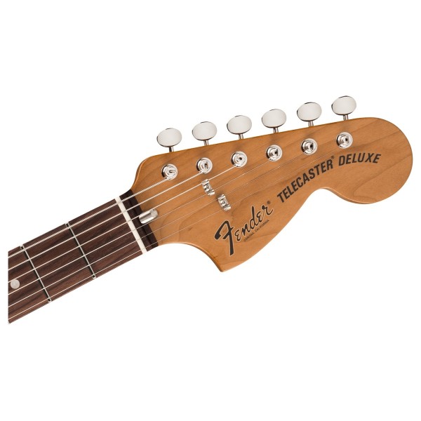 Fender Kingfish Delta Day Telecaster Deluxe RW, Daphne Blue - headstock