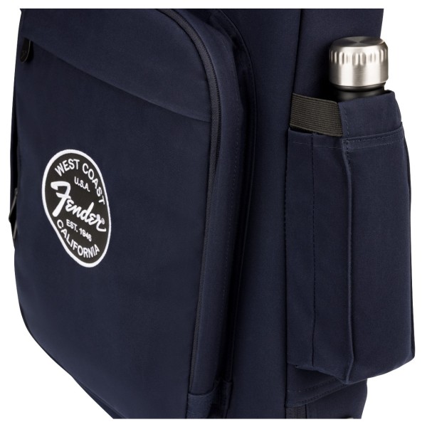 Fender Troubadour Electric Guitar Gig Bag, Navy - bottle pocket