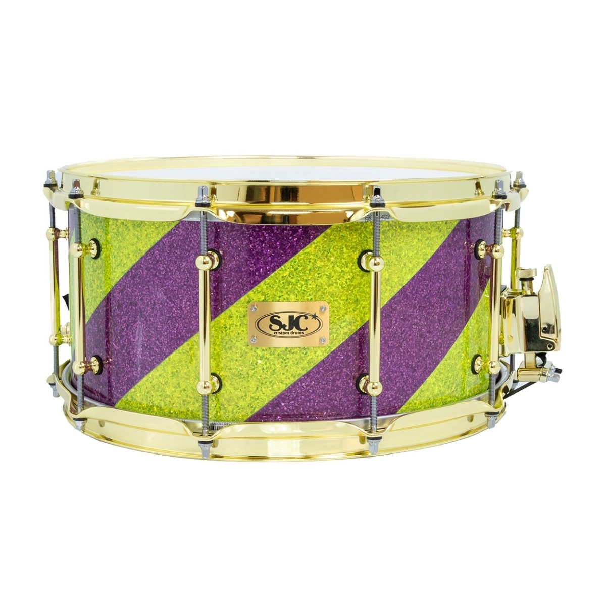 Click to view product details and reviews for Sjc Drums 14 X 7 Custom Snare Purple Green Barbershop.