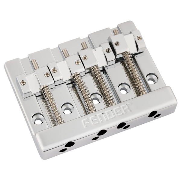Fender HiMass 4-String Bass Bridge Assembly With Zinc Saddles, Chrome