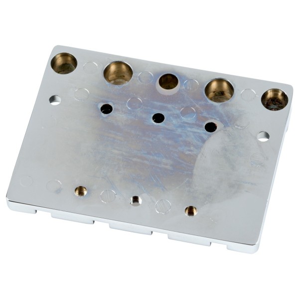Fender HiMass 4-String Bass Bridge Assembly With Zinc Saddles, Chrome - back